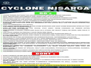 Cyclone Nisarga dos and donts