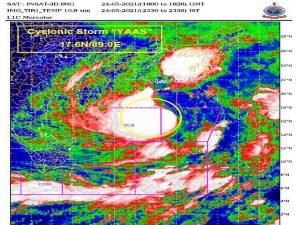 Visual representation of Cyclone Yaas (Photo/IMD)