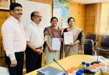 Memorandum of Agreement signed between UPCSR and Smt Suchitra Singh regarding production and marketing of millets and jaggery