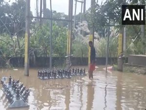 Water enters Bakuchi Power Grid complex in Katra (Photo/ANI)