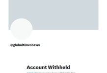 Chinese state mouthpiece ‘Global Times’ account withheld in India