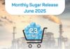 23 LMT monthly sugar quota released for June 2025; June 2024 consumption was 24.10 LMT