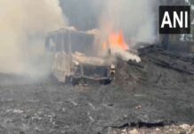 Massive fire breaks out at truck terminal godown near APMC market in Navi Mumbai
