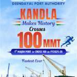 Deendayal Port Authority Kandla handles 100 million tons of cargo in FY26, fastest major port to achieve milestone