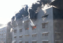 Gujarat: Massive fire engulfs Raj Textile Market in Surat, firefighters on spot