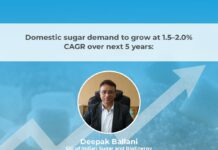Domestic sugar demand to grow at 1.5–2.0% CAGR over next 5 years: Deepak Ballani