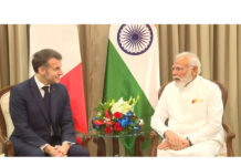 PM Modi holds bilateral talks with French President Macron at Maharashtra Lok Bhavan in Mumbai